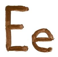 Alphabet letters E photo