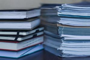 Large pile of magazine and books closeup photo