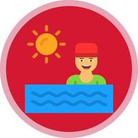 Swimming Vector Icon Design