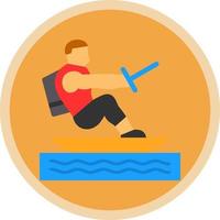 Water Skiing Vector Icon Design