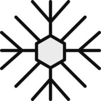 icono de vector de copo de nieve