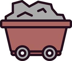 Mining Cart Vector Icon