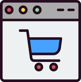 icono de vector de navegador web