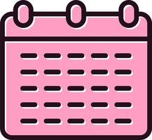 Monthly Calendar Vector Icon