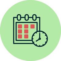 Date and Time Vector Icon