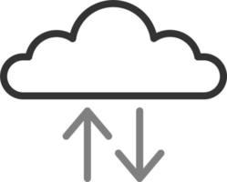 icono de vector de nube