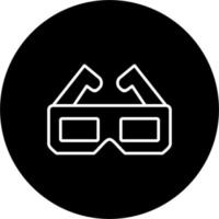 icono de vector de gafas 3d