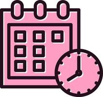 Date and Time Vector Icon