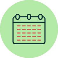 Monthly Calendar Vector Icon
