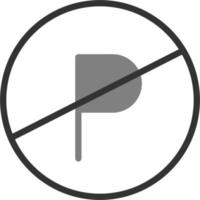 Parking Forbidden Vector Icon