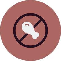 No Chicken Vector Icon