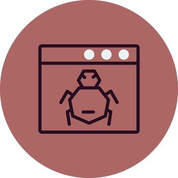 icono de vector de error del navegador