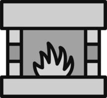 Fireplace Vector Icon