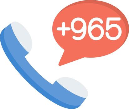 Kuwait Dial code Vector Icon