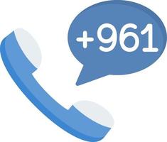 Lebanon Dial code Vector Icon