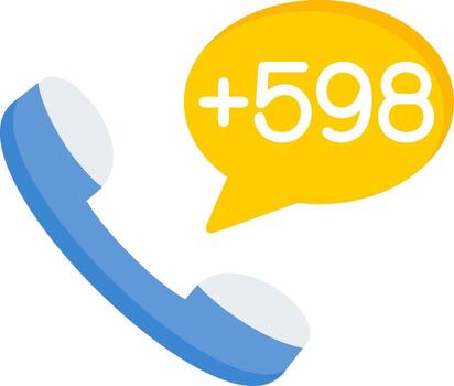 Uruguay Dial code Vector Icon