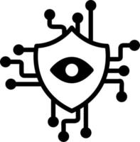 Security Monitoring Vector Icon