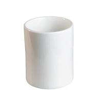 White cup isolate. Side view. Mockup template photo