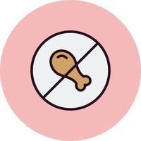 No Chicken Vector Icon