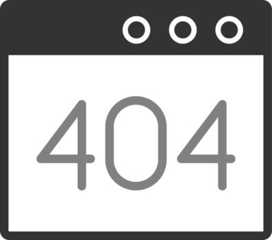 Browser Error 404 Vector Icon