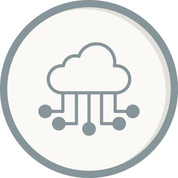 icono de vector de computación en la nube
