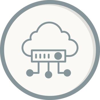 icono de vector de red de nube