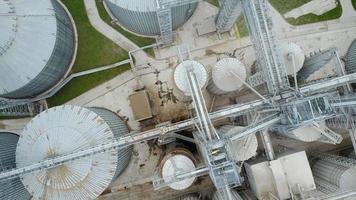 Bird's eye view of granaries and elevators photo