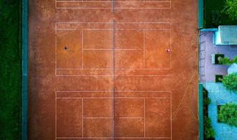 Aerial view of the tennis court photo