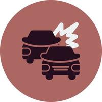 Accident Car Vector Icon