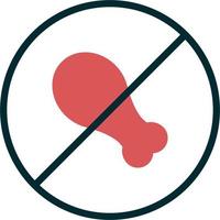 No Chicken Vector Icon