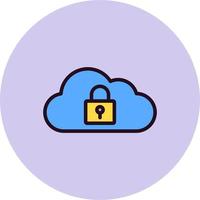 Cloud Security Vector Icon