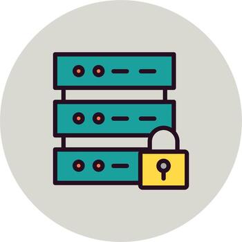 Database Security Vector Icon