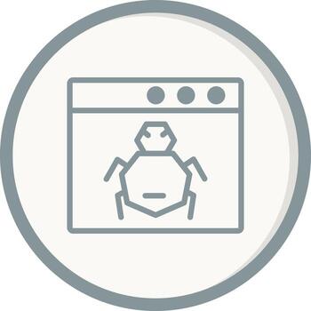 icono de vector de error del navegador