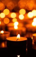 Burning candles with shallow depth of field photo