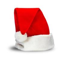 Santa hat on white background photo