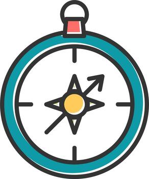 icono de vector de brújula