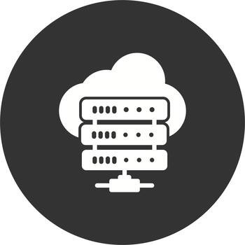 icono de servidor en la nube vector