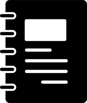icono de vector de bloc de notas