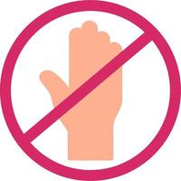 Don't Touch Sign Icon vector
