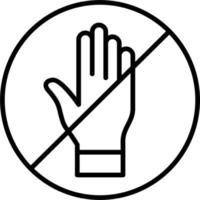 Don't Touch Sign Icon vector