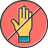 Don't Touch Sign Icon vector