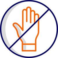 Don't Touch Sign Icon vector