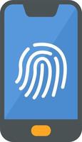 Smartphone Fingerprint Icon vector