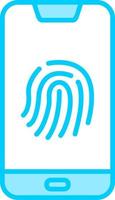 Smartphone Fingerprint Icon vector