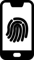 Smartphone Fingerprint Icon vector