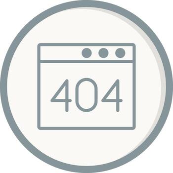 Browser Error 404 Vector Icon