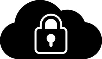 icono de vector de seguridad en la nube