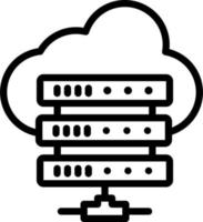 icono de servidor en la nube vector