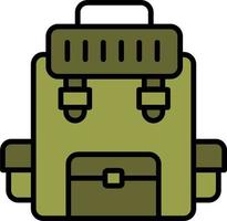 Military Backpack Icon vector