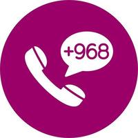 Oman Dial code Vector Icon